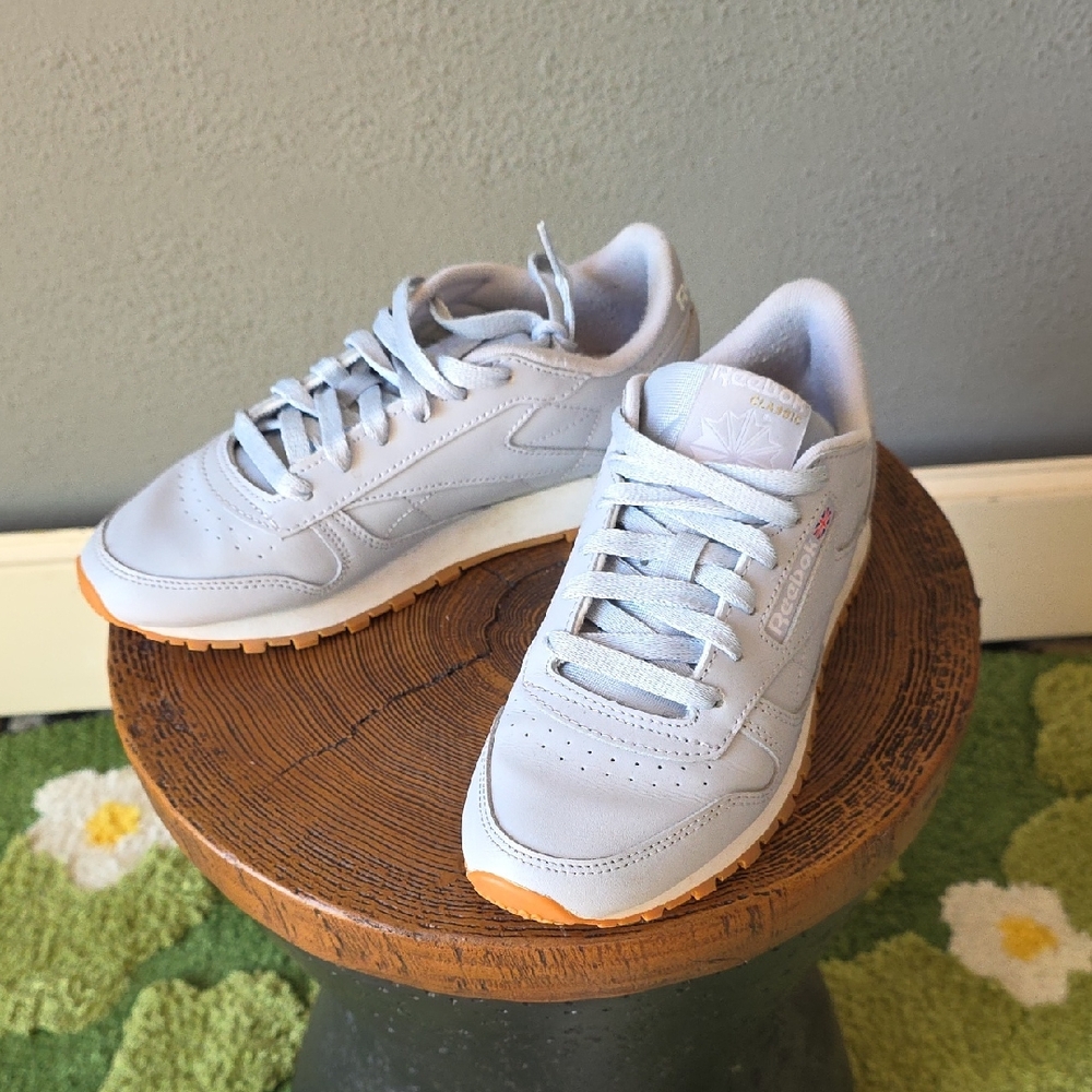 Reebok Light Gray Sneakers with Gum Soles